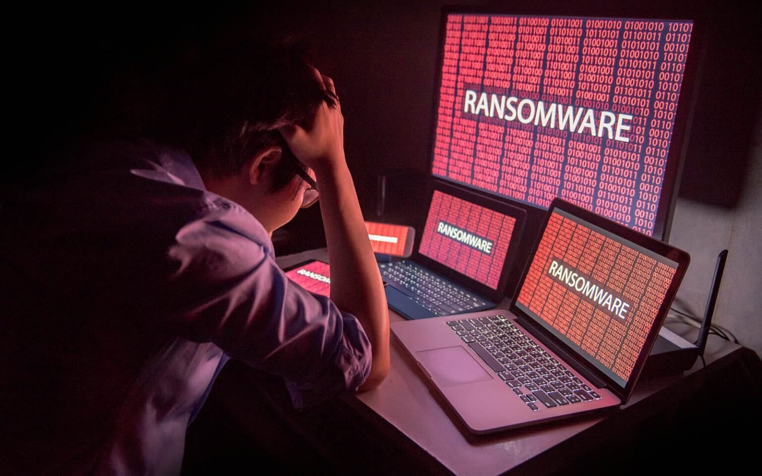 Ilustrasi kerusakan reputasi perusahaan akibat serangan ransomware